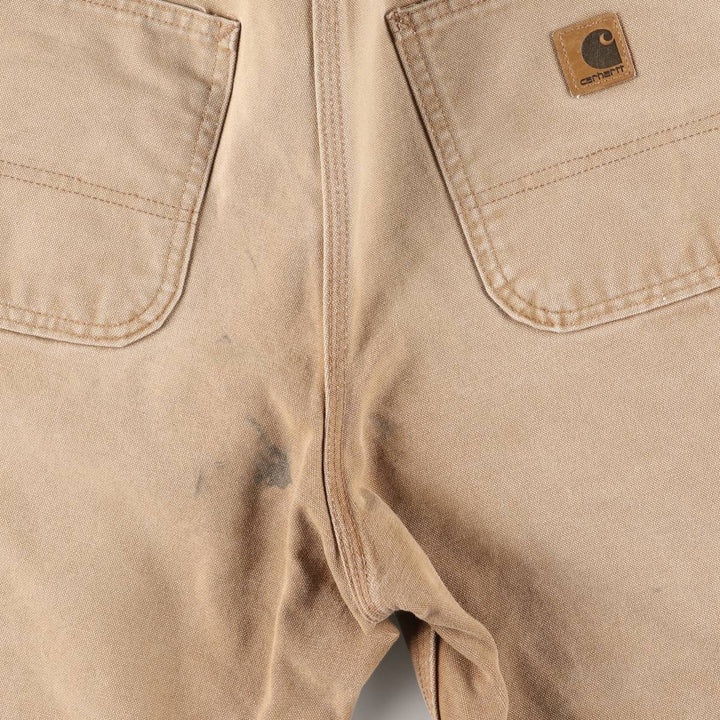 2000'S Carhartt Duck Painter Shorts, Made in USA, Men's Size W34 cotton beige type brown Vintage Second Hand