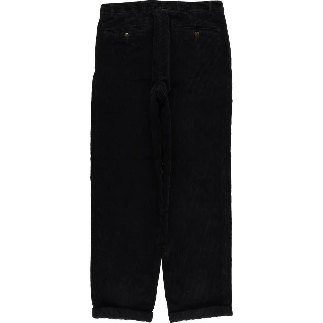 90'S NEW FAST Two-pleat Corduroy Pants, Men's, W35, Vintage cotton black type Vintage Second Hand