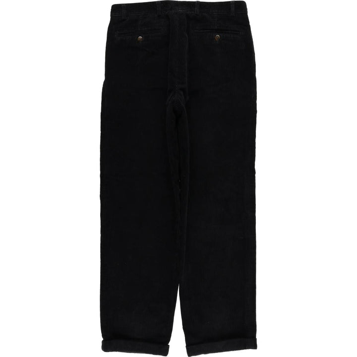 90'S NEW FAST Two-pleat Corduroy Pants, Men's, W35, Vintage cotton black type Vintage Second Hand
