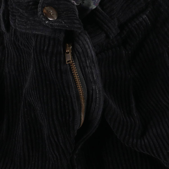 90'S NEW FAST Two-pleat Corduroy Pants, Men's, W35, Vintage cotton black type Vintage Second Hand
