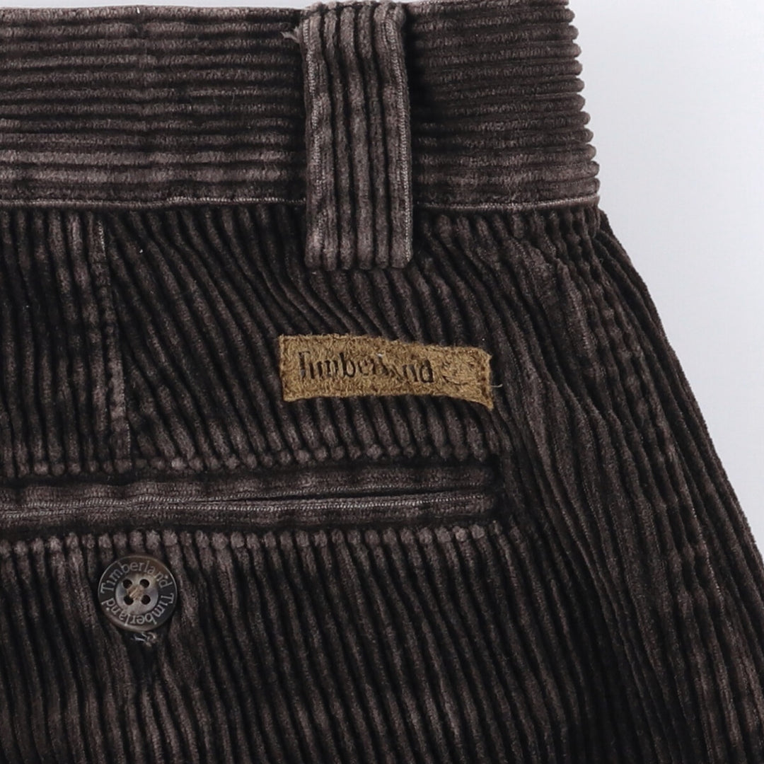 90'S Timberland Two-pleat Corduroy Pants, Men's, Vintage, Size W32 cotton brown type Vintage Second Hand