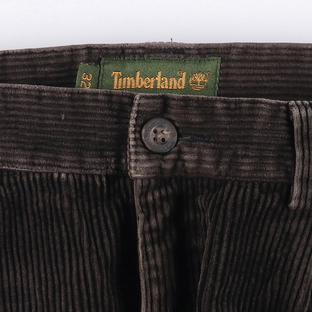 90'S Timberland Two-pleat Corduroy Pants, Men's, Vintage, Size W32 cotton brown type Vintage Second Hand