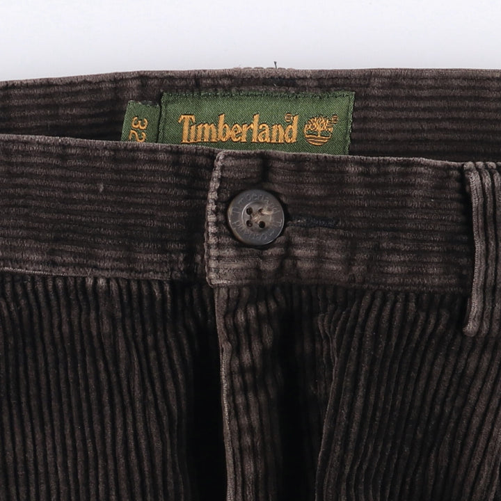90'S Timberland Two-pleat Corduroy Pants, Men's, Vintage, Size W32 cotton brown type Vintage Second Hand