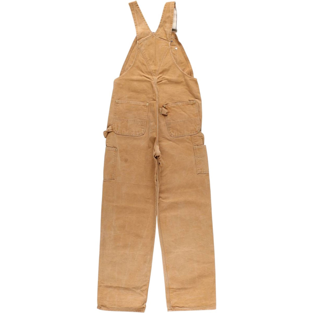 00'S Carhartt Double Knee Duck Overalls Made in USA Men's W36 cotton ocher yellow type Vintage Second Hand