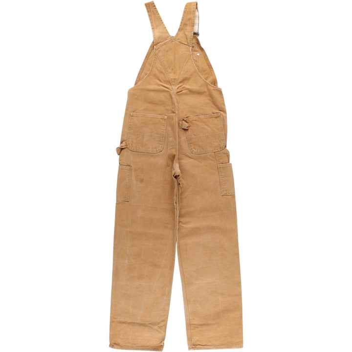 00'S Carhartt Double Knee Duck Overalls Made in USA Men's W36 cotton ocher yellow type Vintage Second Hand