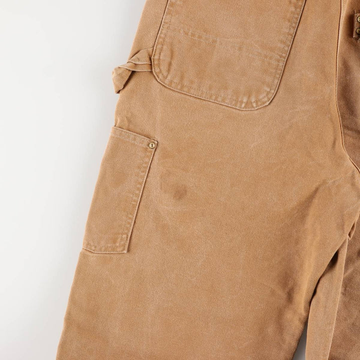 00'S Carhartt Double Knee Duck Overalls Made in USA Men's W36 cotton ocher yellow type Vintage Second Hand