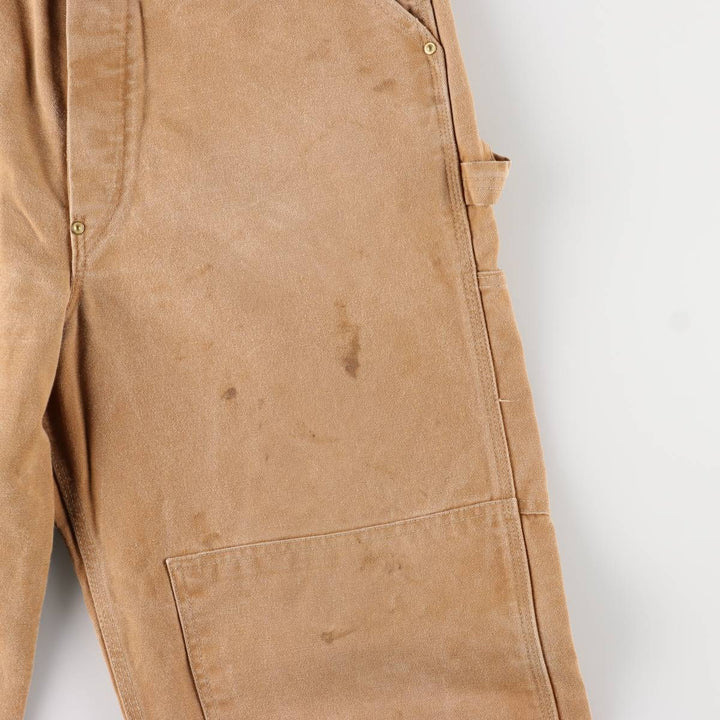 00'S Carhartt Double Knee Duck Overalls Made in USA Men's W36 cotton ocher yellow type Vintage Second Hand