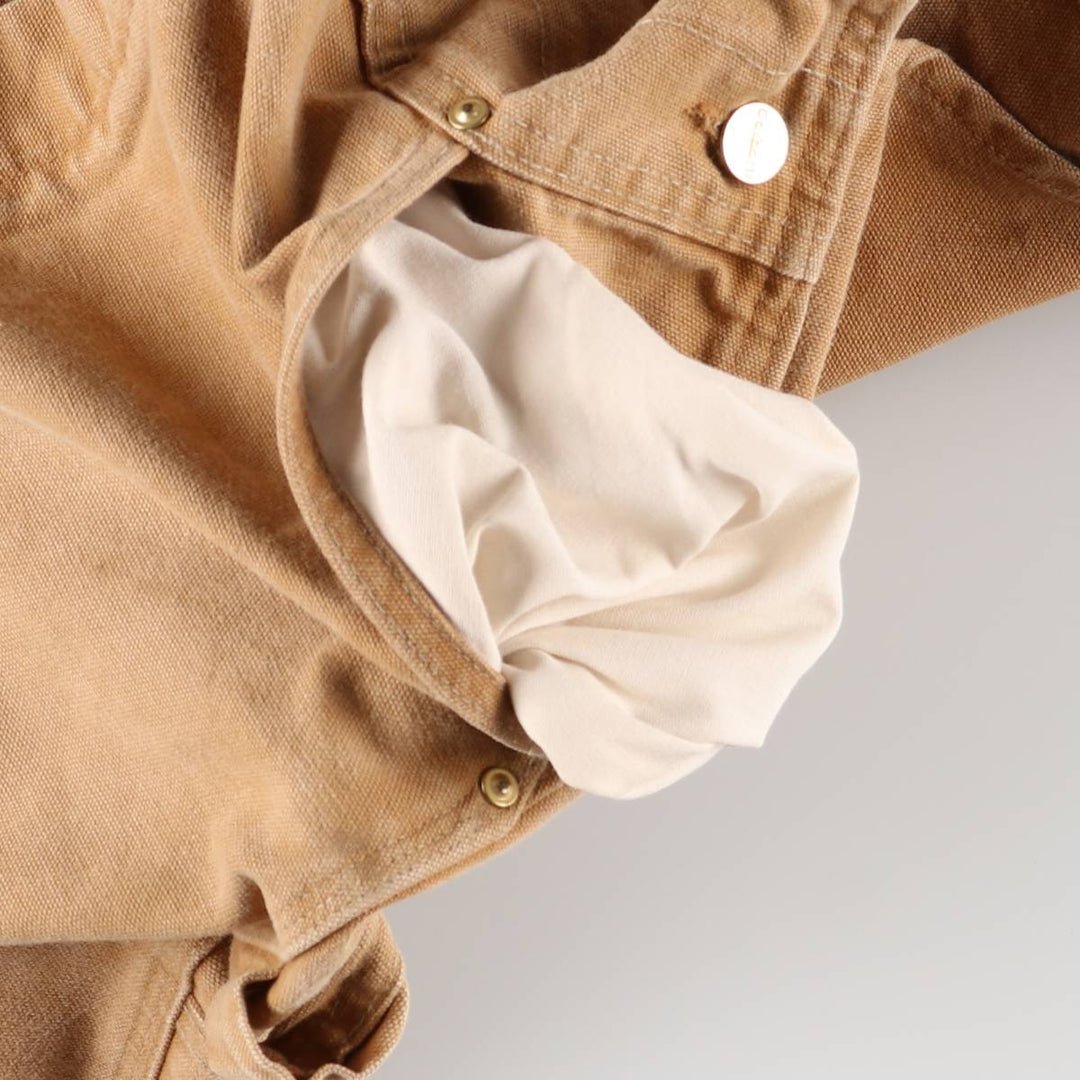 00'S Carhartt Double Knee Duck Overalls Made in USA Men's W36 cotton ocher yellow type Vintage Second Hand