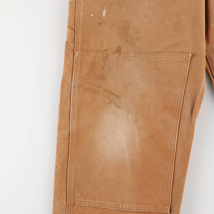 Big size Carhartt double knee duck overalls for men, equivalent to w41 unclear ocher yellow type Vintage Second Hand