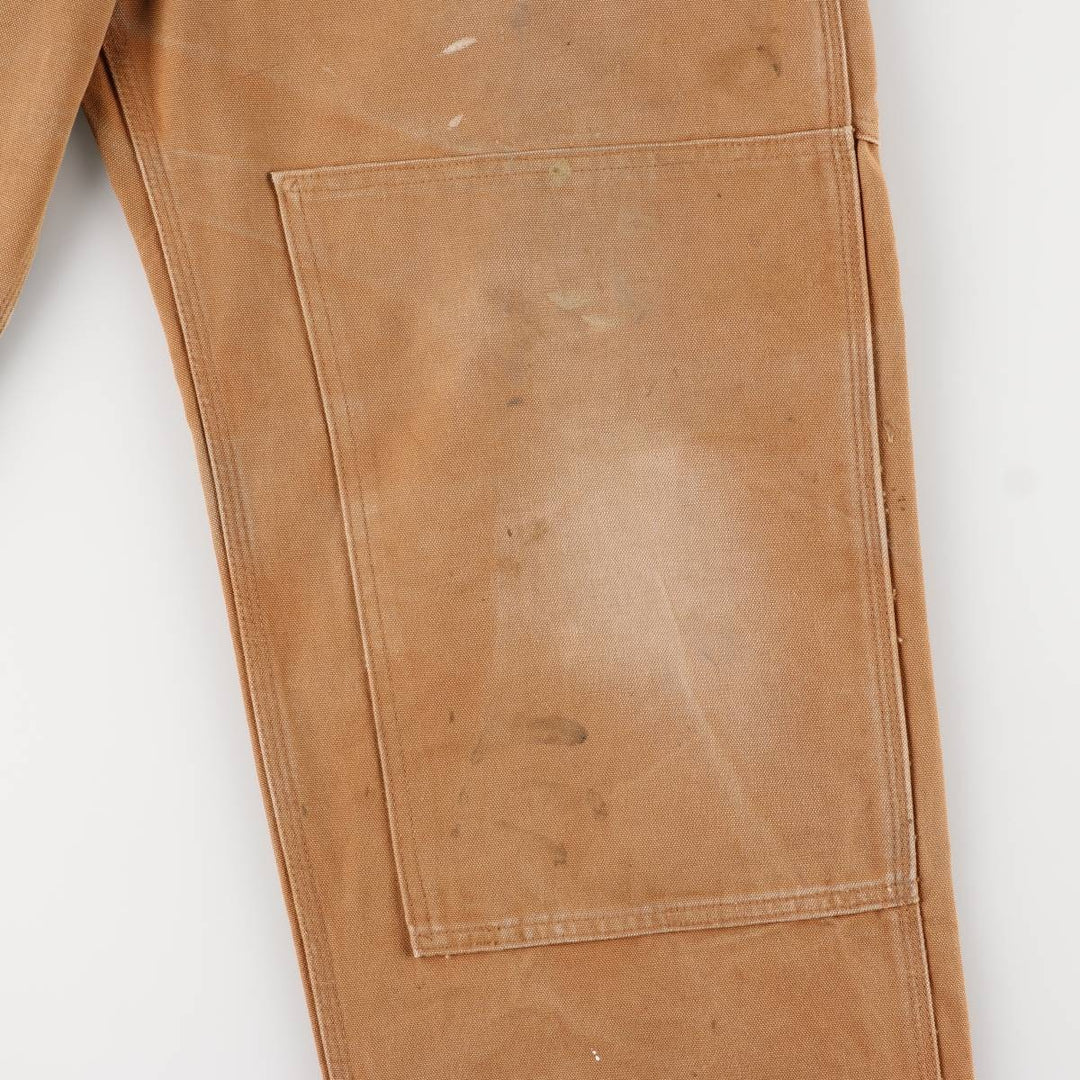 Big size Carhartt double knee duck overalls for men, equivalent to w41 unclear ocher yellow type Vintage Second Hand