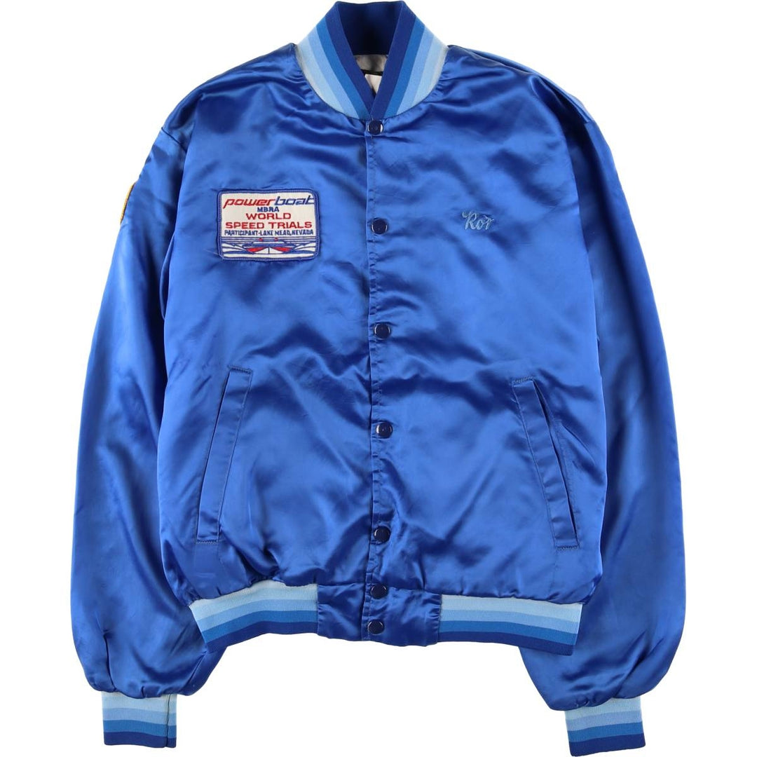Vintage 1980'S Swingster nylon blouson, made in the USA, size L, men's Nylon blue type Vintage Second Hand