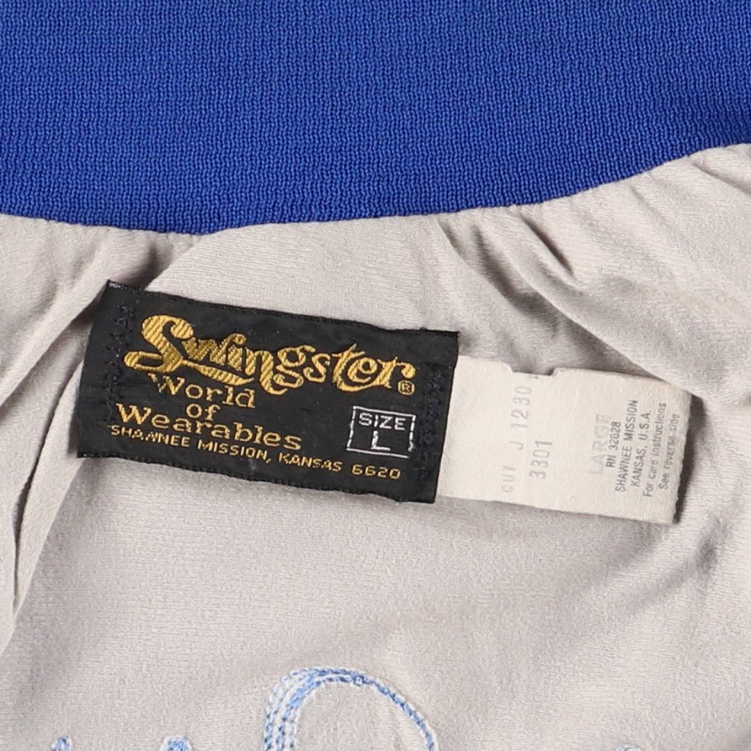 Vintage 1980'S Swingster nylon blouson, made in the USA, size L, men's Nylon blue type Vintage Second Hand