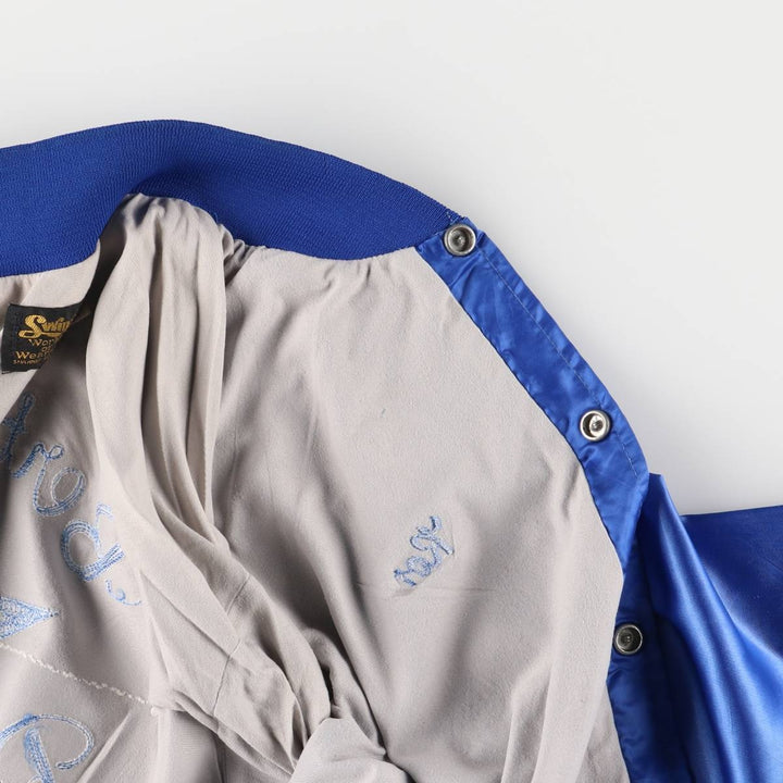 Vintage 1980'S Swingster nylon blouson, made in the USA, size L, men's Nylon blue type Vintage Second Hand