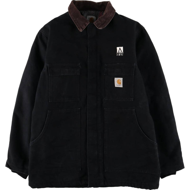 Carhartt Duck Work Jacket, Made in USA, Men's Size L cotton black type Vintage Second Hand