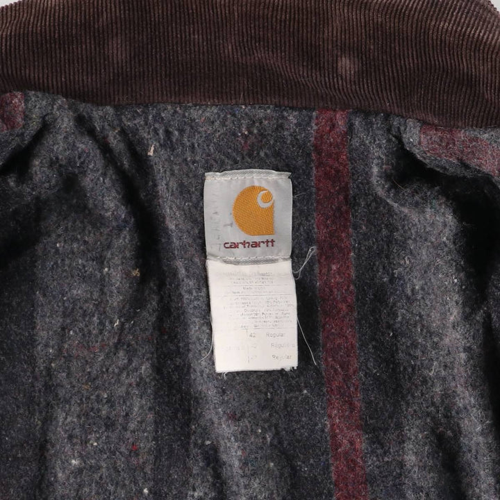 Carhartt Duck Work Jacket, Made in USA, Men's Size L cotton black type Vintage Second Hand