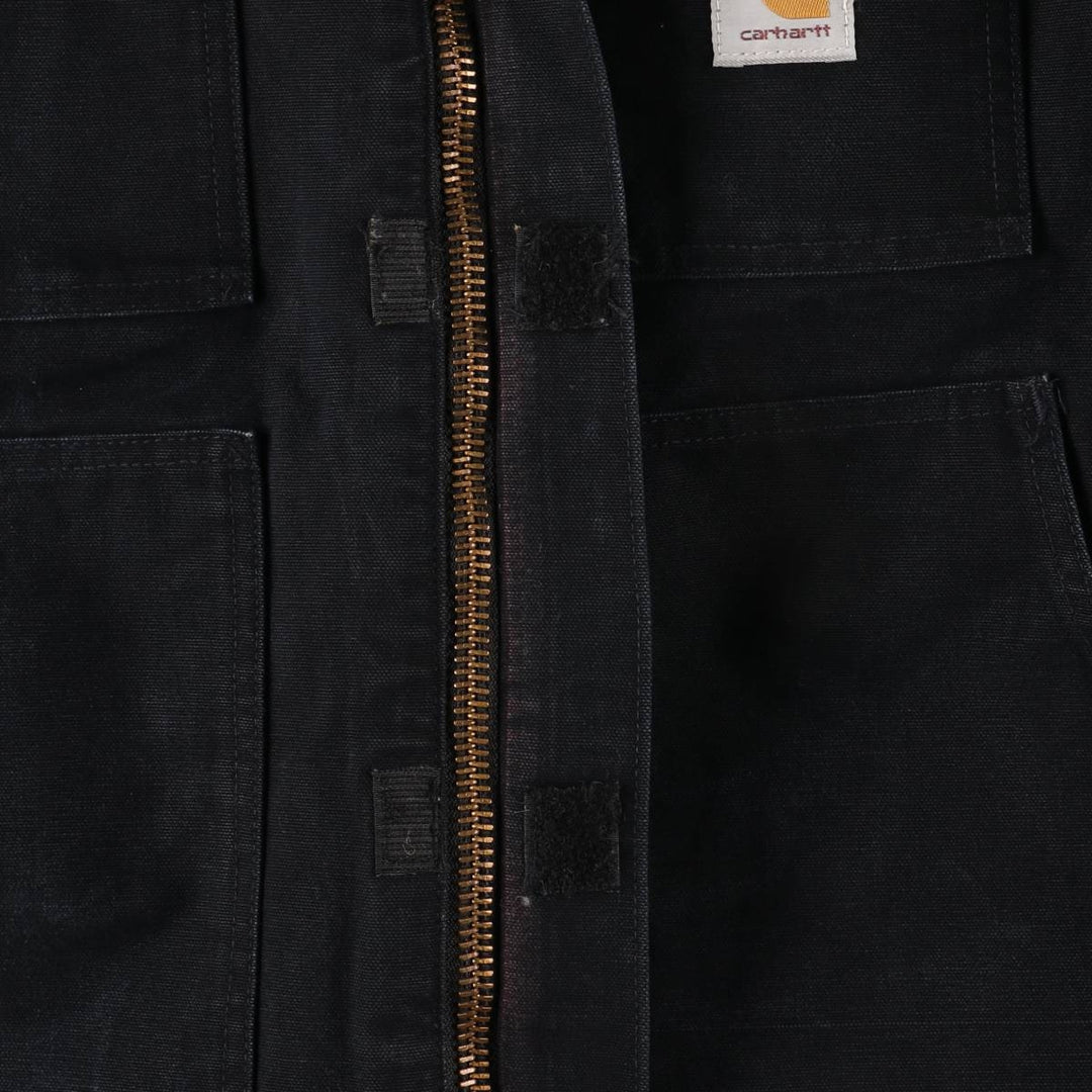 Carhartt Duck Work Jacket, Made in USA, Men's Size L cotton black type Vintage Second Hand