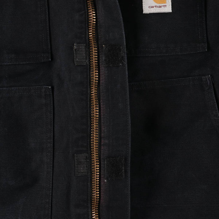 Carhartt Duck Work Jacket, Made in USA, Men's Size L cotton black type Vintage Second Hand