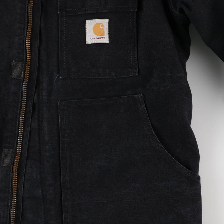 Carhartt Duck Work Jacket, Made in USA, Men's Size L cotton black type Vintage Second Hand