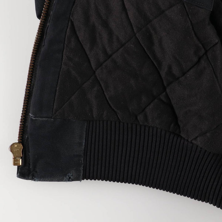 Carhartt Active Jacket, Padded Duck Full-Zip Hoodie, Made in USA, Men's XXL cotton black type Vintage Second Hand