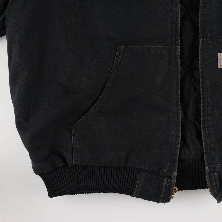 Carhartt Active Jacket, Padded Duck Full-Zip Hoodie, Made in USA, Men's XXL cotton black type Vintage Second Hand