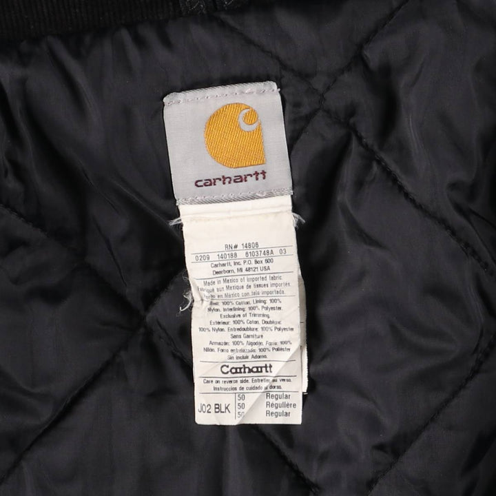 2000'S Carhartt Traditional Padded Duck Work Jacket, Men's XXL cotton black type Vintage Second Hand