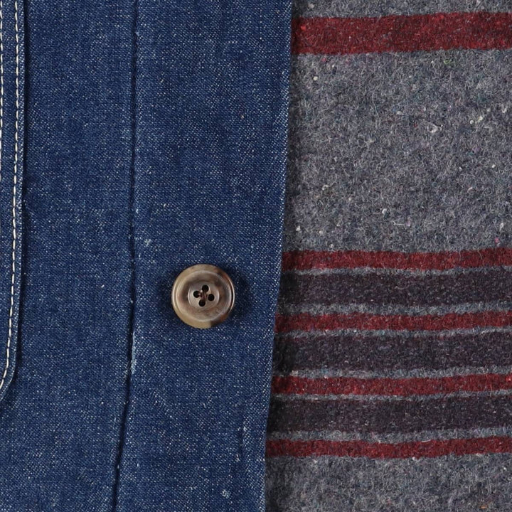 Vintage 70s-80'S Big Ben bat-dyed denim coverall, made in the USA, men's size L polyester blue type Vintage Second Hand