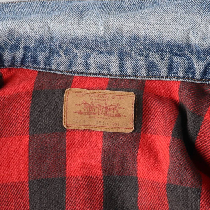 Vintage Levi's 70401-0816 denim jacket, made in the USA, size L. cotton blue type Vintage Second Hand