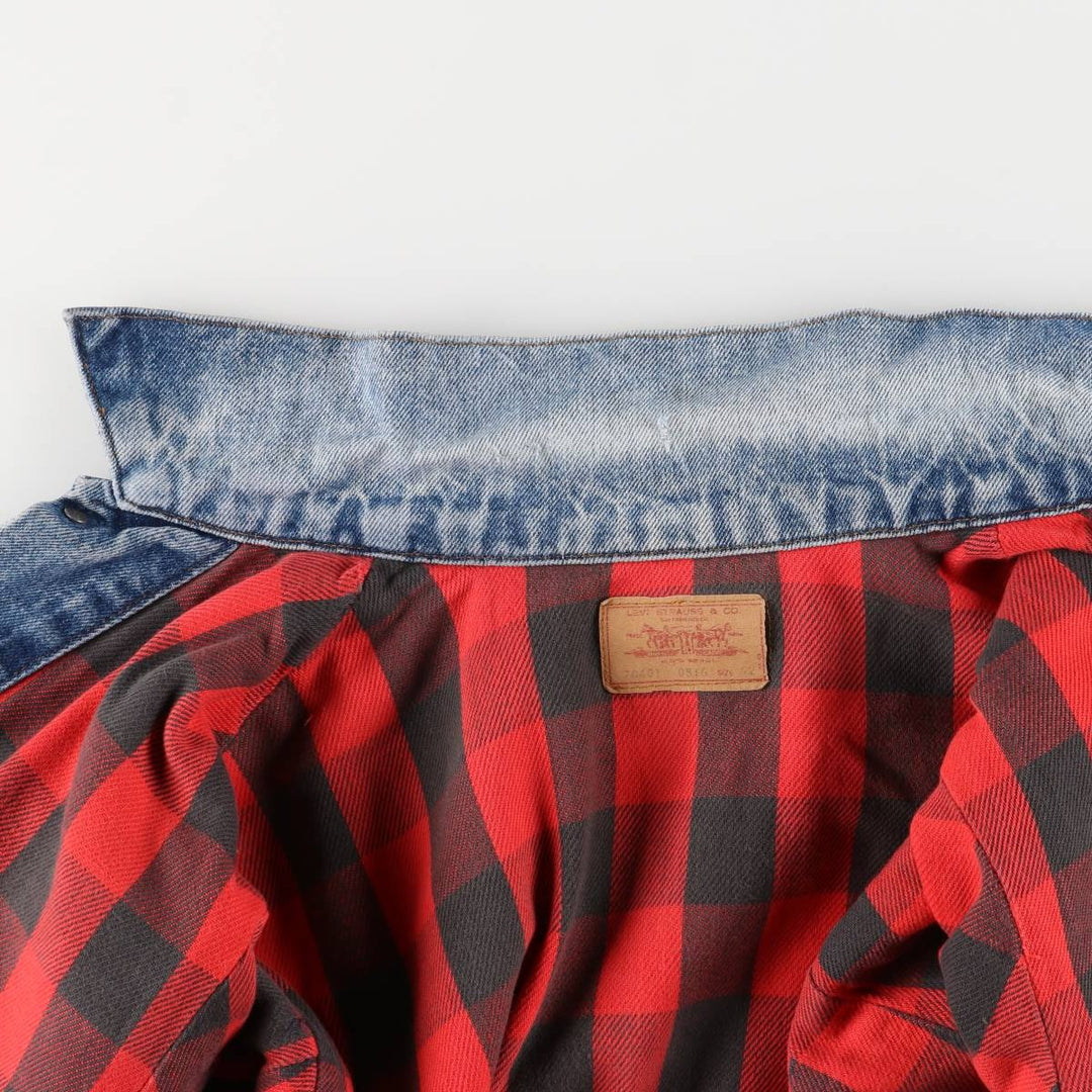 Vintage Levi's 70401-0816 denim jacket, made in the USA, size L. cotton blue type Vintage Second Hand
