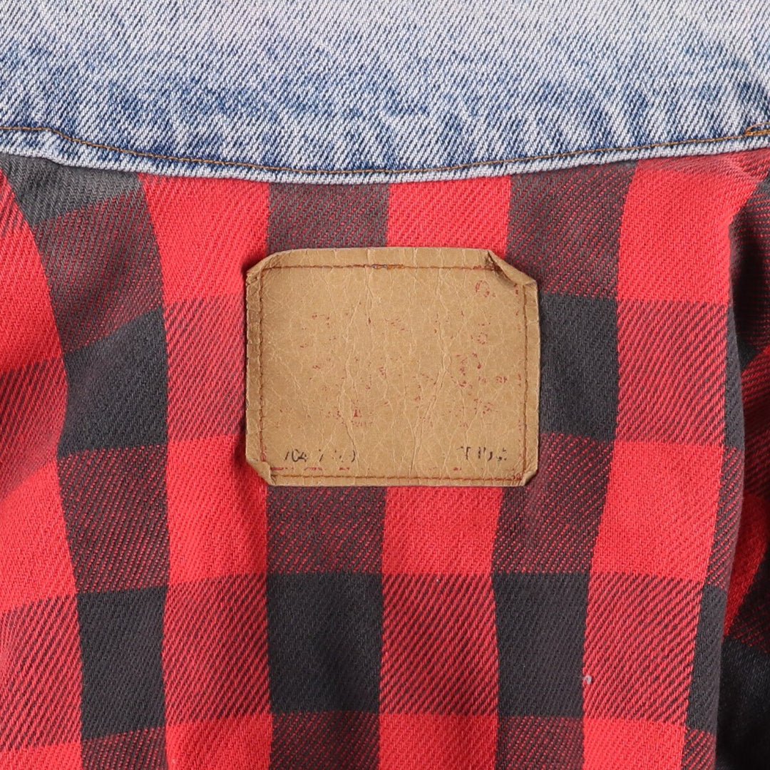 90'S Levi's 70417-4891 Denim Jacket, Made in USA, Men's Size L, Vintage cotton blue type Vintage Second Hand