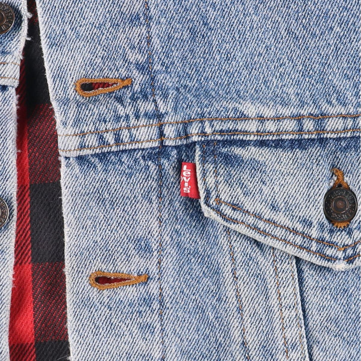 90'S Levi's 70417-4891 Denim Jacket, Made in USA, Men's Size L, Vintage cotton blue type Vintage Second Hand