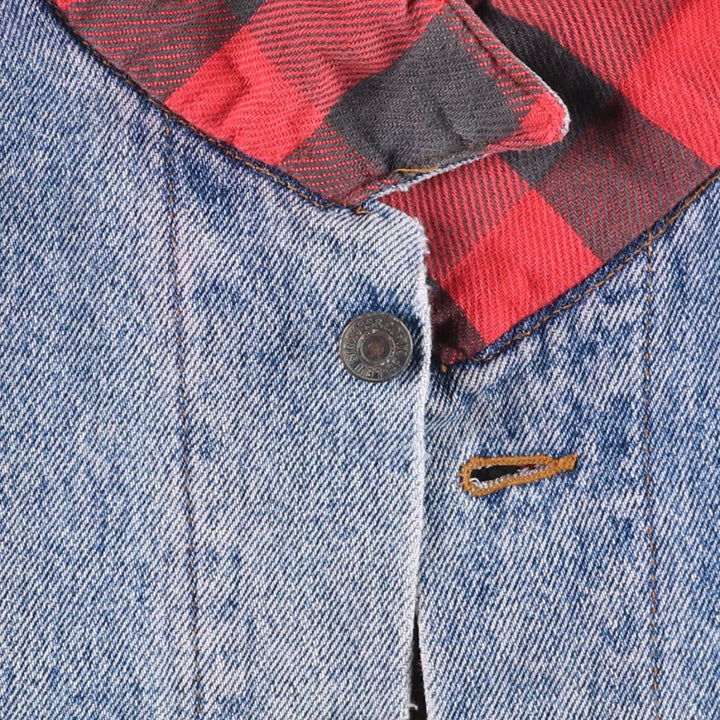 90'S Levi's 70417-4891 Denim Jacket, Made in USA, Men's Size L, Vintage cotton blue type Vintage Second Hand