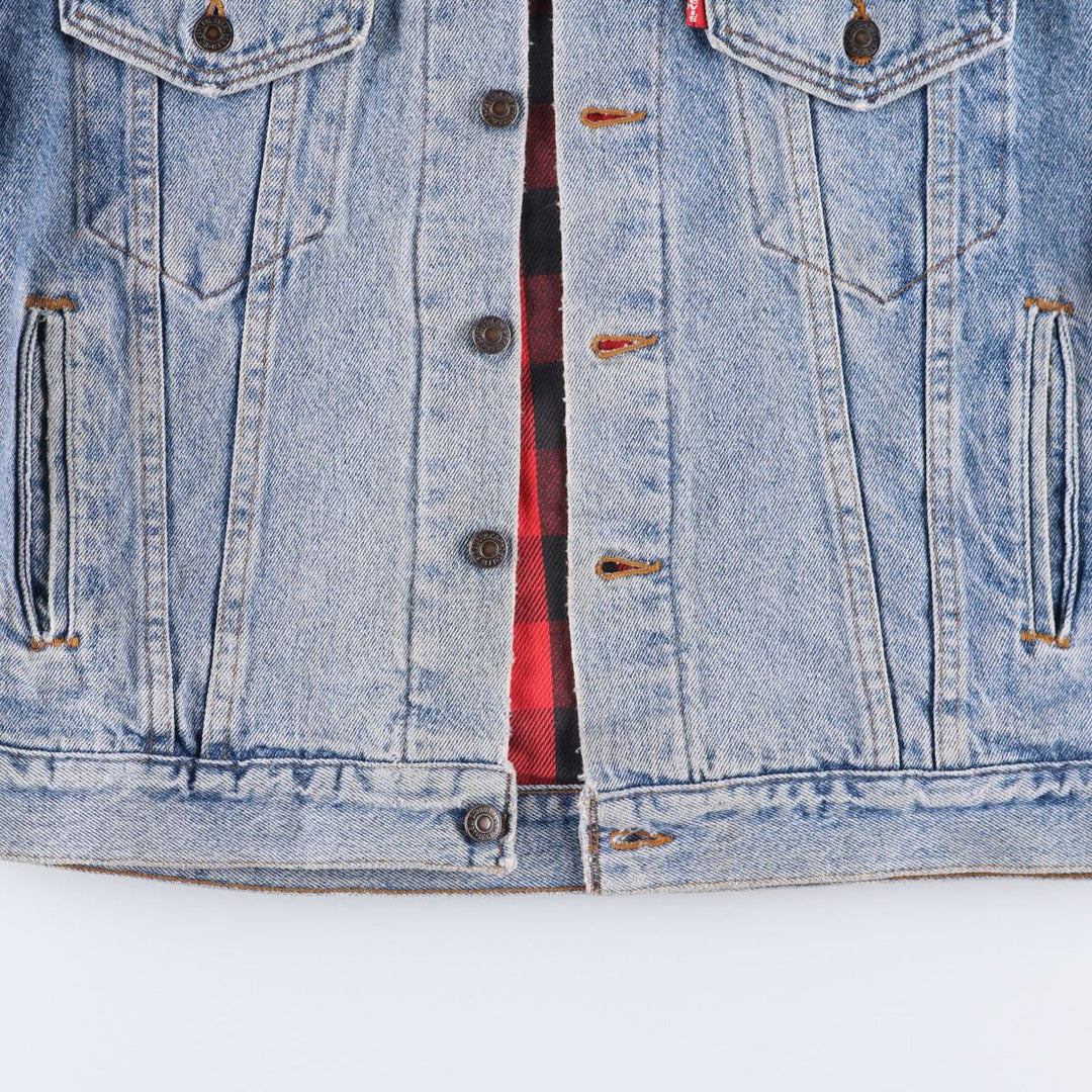 90'S Levi's 70417-4891 Denim Jacket, Made in USA, Men's Size L, Vintage cotton blue type Vintage Second Hand