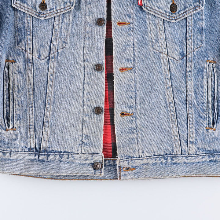 90'S Levi's 70417-4891 Denim Jacket, Made in USA, Men's Size L, Vintage cotton blue type Vintage Second Hand