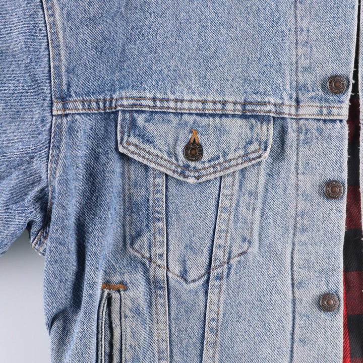 90'S Levi's 70417-4891 Denim Jacket, Made in USA, Men's Size L, Vintage cotton blue type Vintage Second Hand