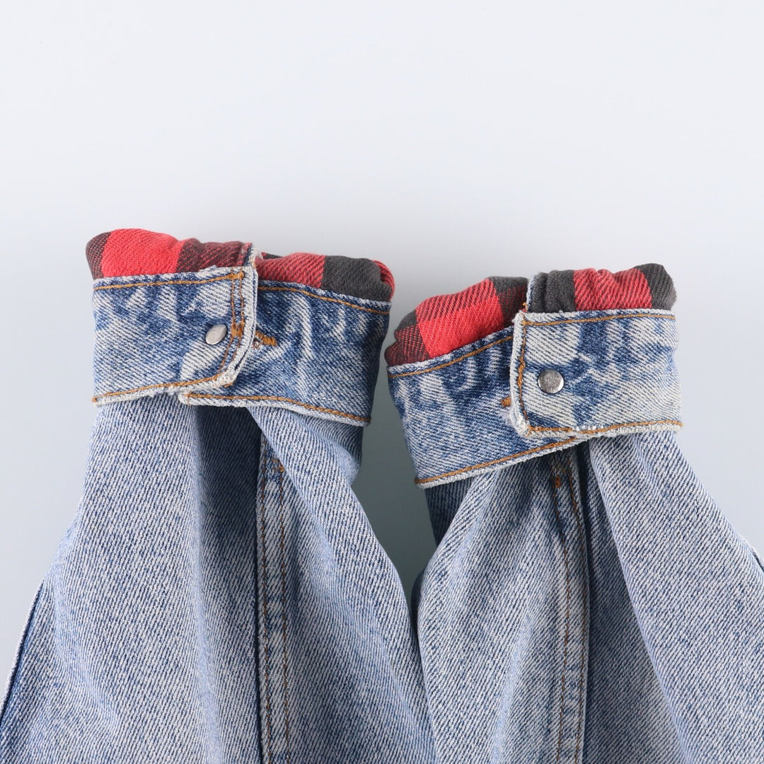 90'S Levi's 70417-4891 Denim Jacket, Made in USA, Men's Size L, Vintage cotton blue type Vintage Second Hand