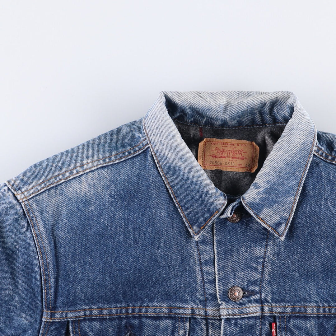 90'S Levi's 70506-0316 denim jacket, made in the USA, men's size M, vintage cotton blue type Vintage Second Hand
