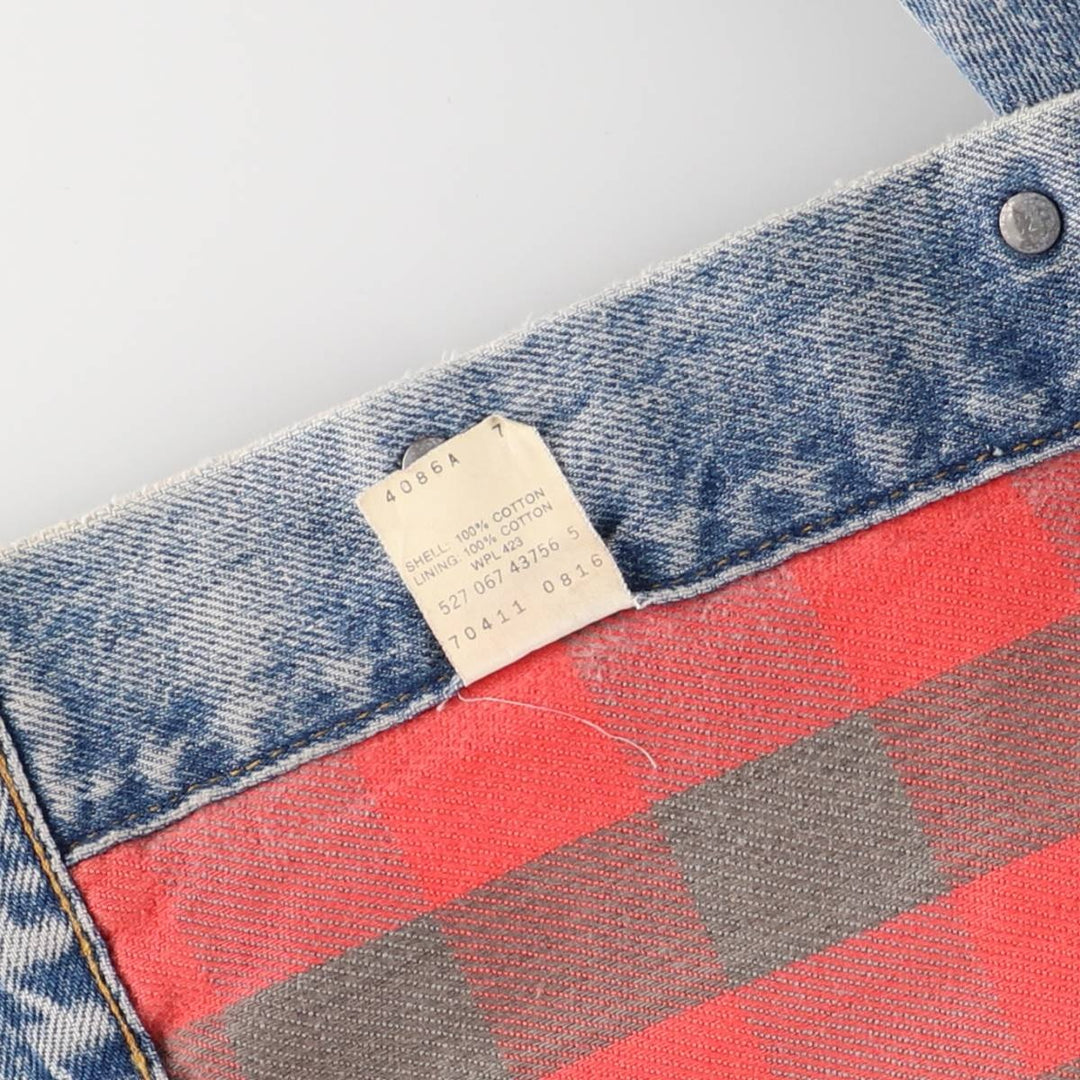 Vintage 1980'S Levi's 70411-0316 denim jacket, made in the USA, size L. cotton blue type Vintage Second Hand