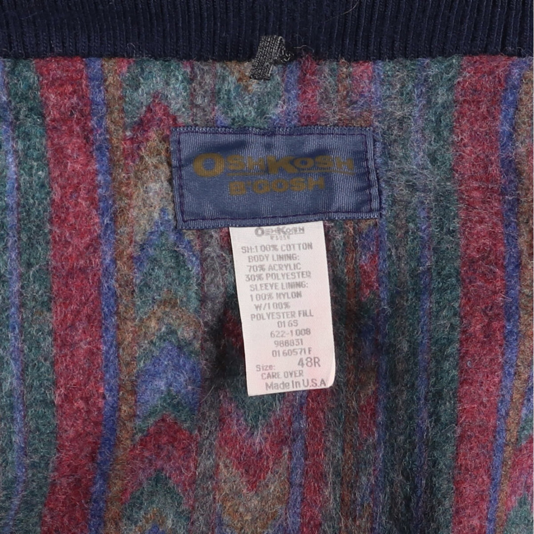 Vintage 70s-80'S Osh Kosh B'GOSH padded denim jacket, made in the USA, size XL, men's cotton blue type Vintage Second Hand