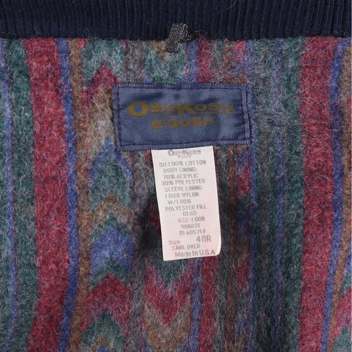 Vintage 70s-80'S Osh Kosh B'GOSH padded denim jacket, made in the USA, size XL, men's cotton blue type Vintage Second Hand