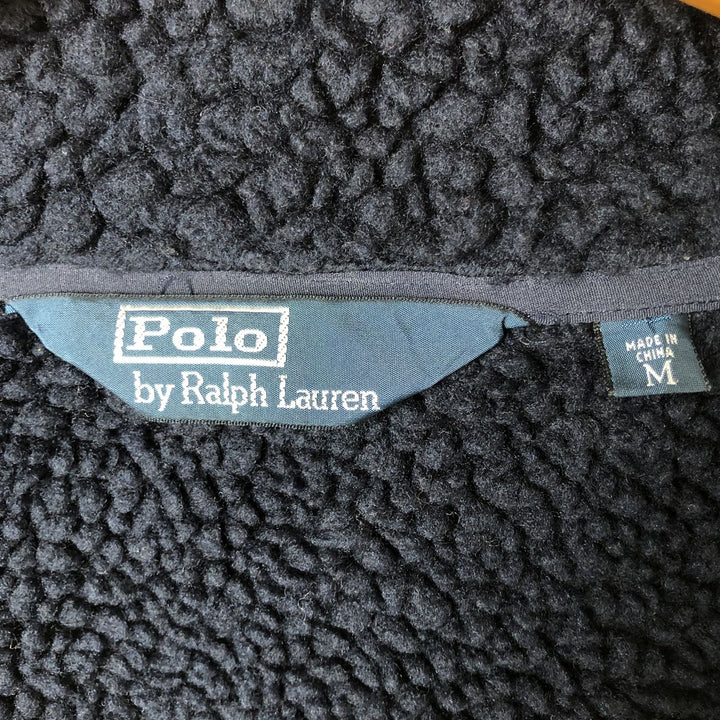 Ralph Lauren POLO by Ralph Lauren fleece jacket, men's size M acrylic navy blue type Vintage Second Hand