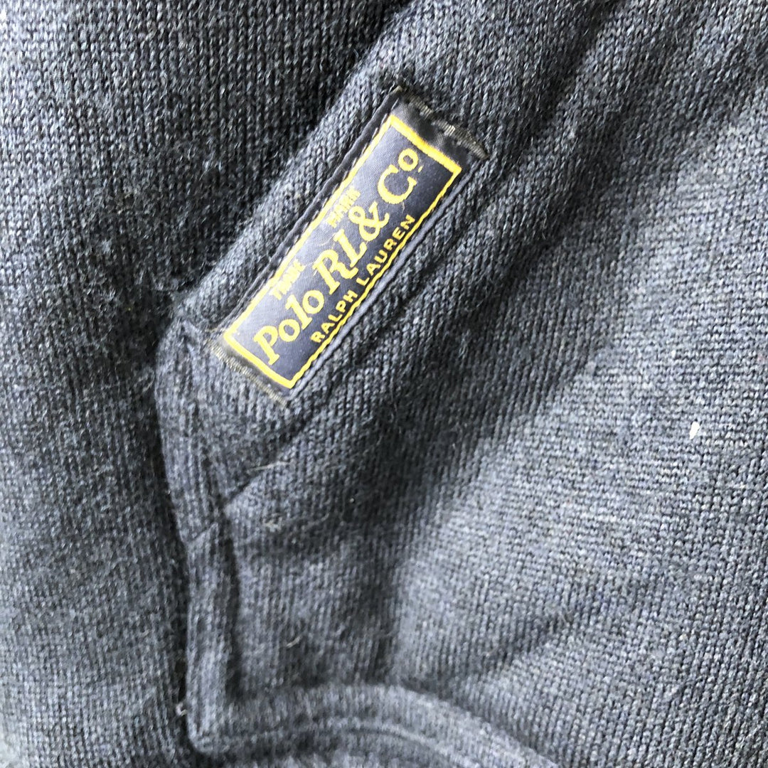 Ralph Lauren POLO by Ralph Lauren fleece jacket, men's size M acrylic navy blue type Vintage Second Hand