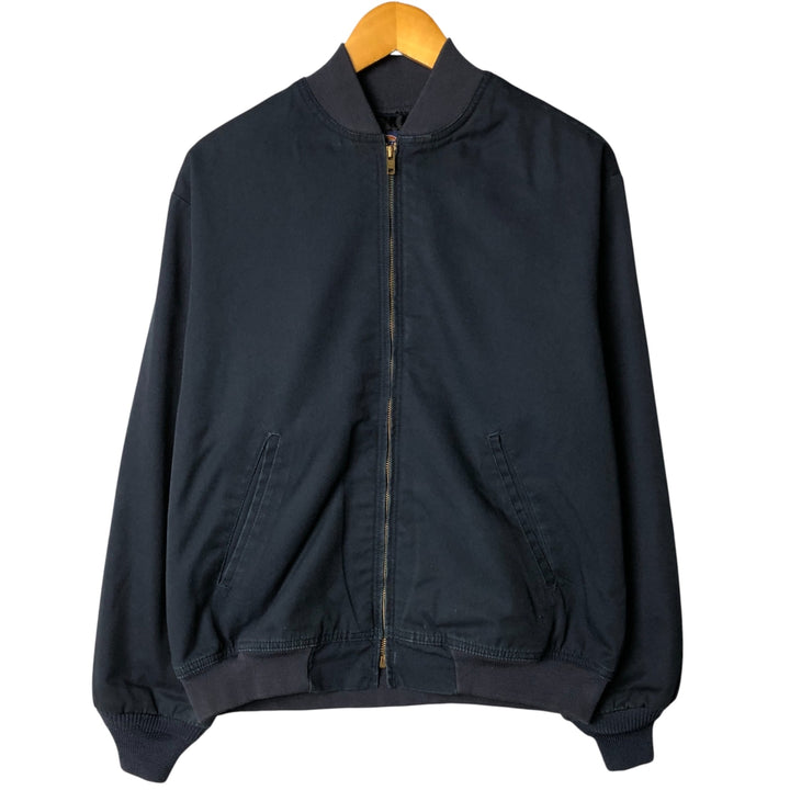 Dickies Work Blouson, Men's Size L polyester navy blue type Vintage Second Hand