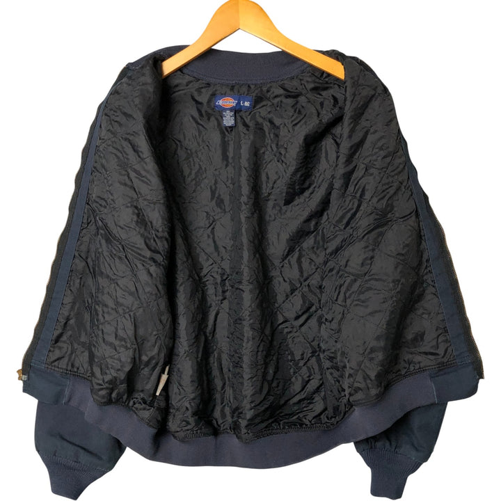 Dickies Work Blouson, Men's Size L polyester navy blue type Vintage Second Hand