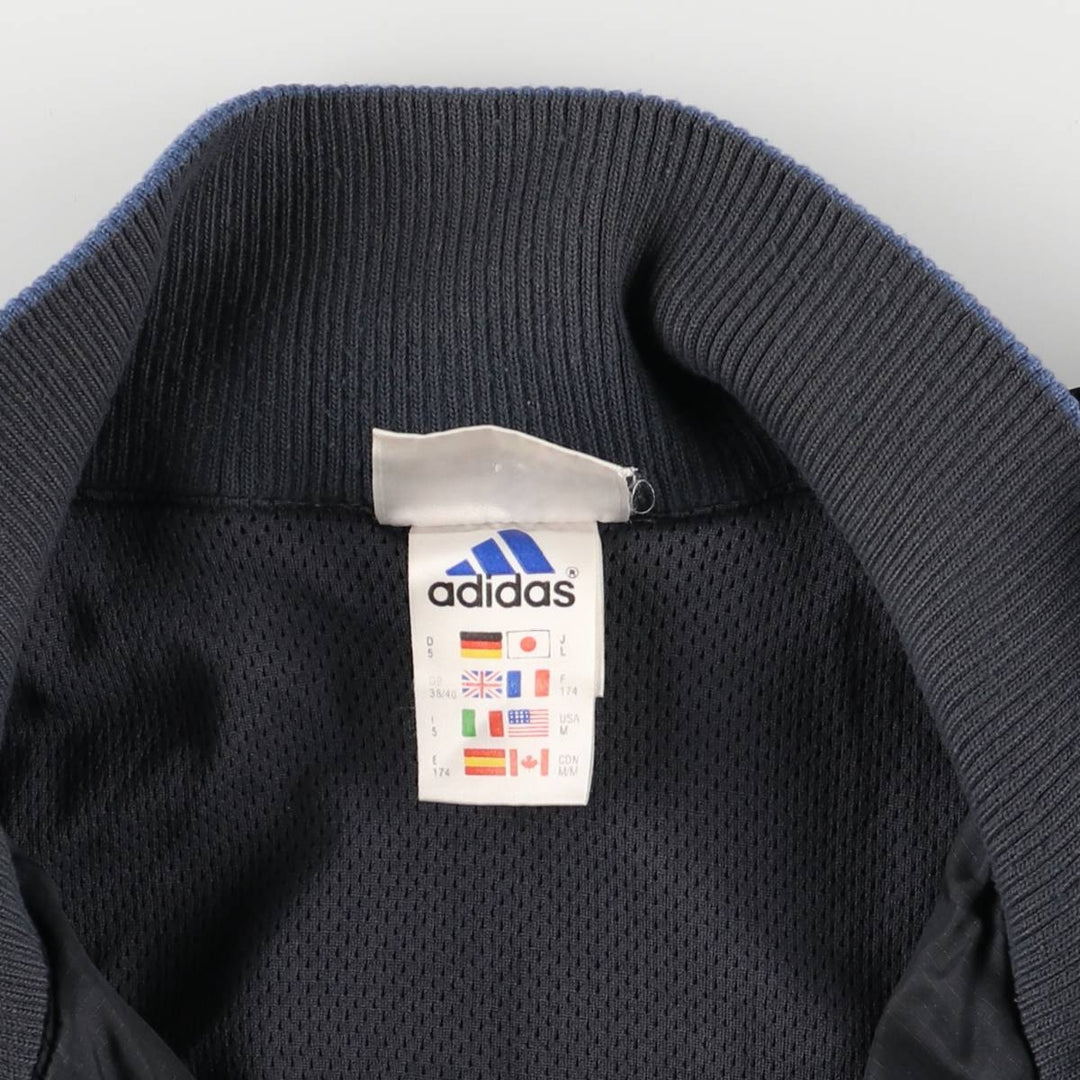 2000'S Adidas warm-up pullover, men's size M polyester Charcoal Vintage Second Hand