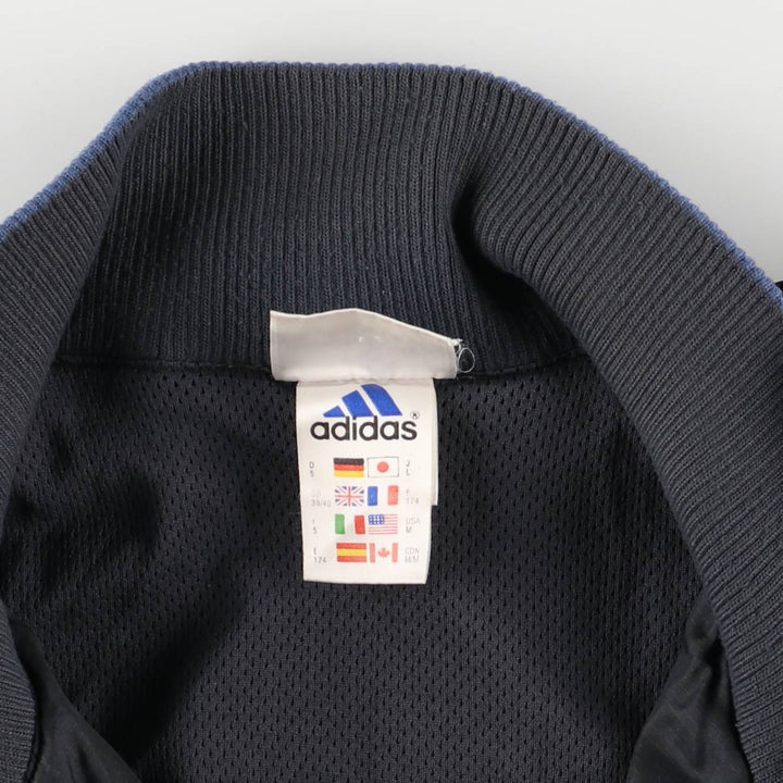 2000'S Adidas warm-up pullover, men's size M polyester Charcoal Vintage Second Hand