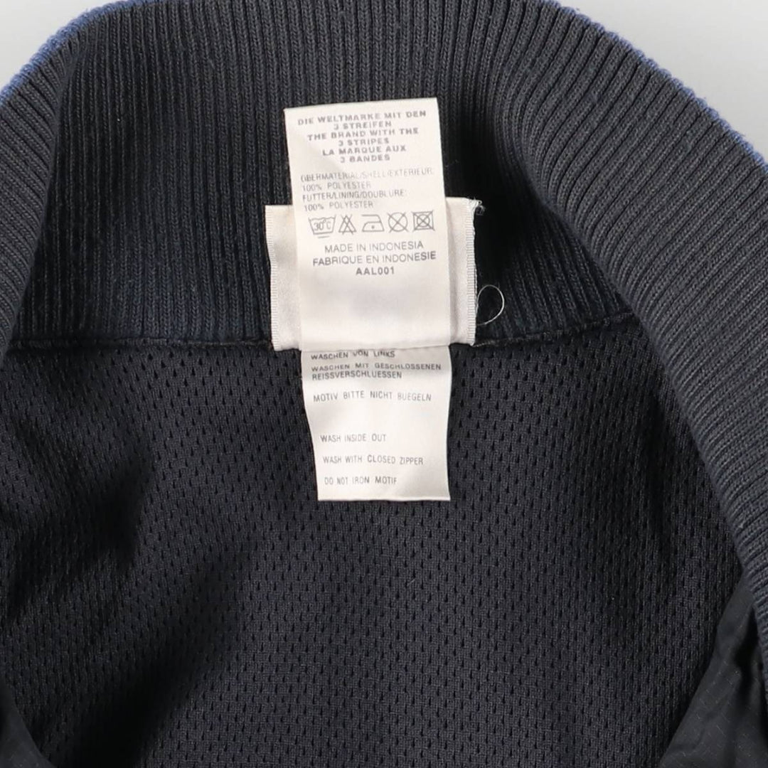 2000'S Adidas warm-up pullover, men's size M polyester Charcoal Vintage Second Hand