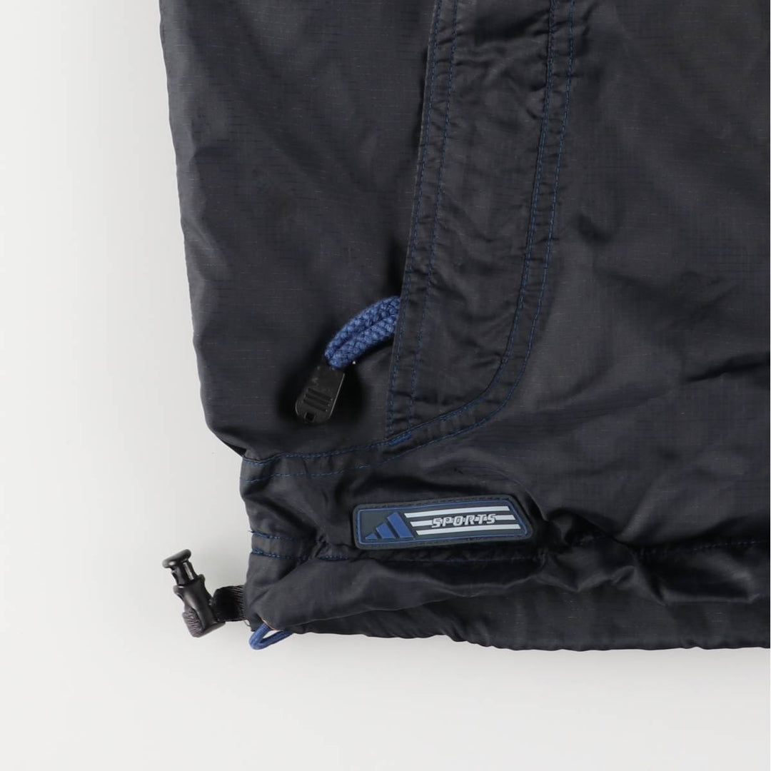 2000'S Adidas warm-up pullover, men's size M polyester Charcoal Vintage Second Hand