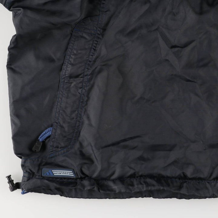 2000'S Adidas warm-up pullover, men's size M polyester Charcoal Vintage Second Hand