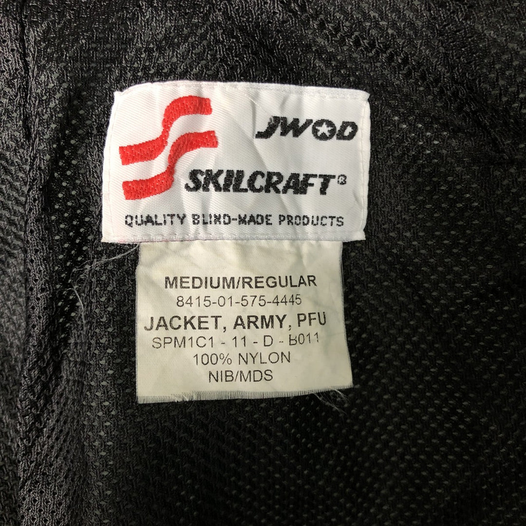 Authentic US Army SKILCRAFT PFU ACU Training Jacket, Digital Camo, Nylon Jacket, Made in USA, Medium Nylon gray type Vintage Second Hand