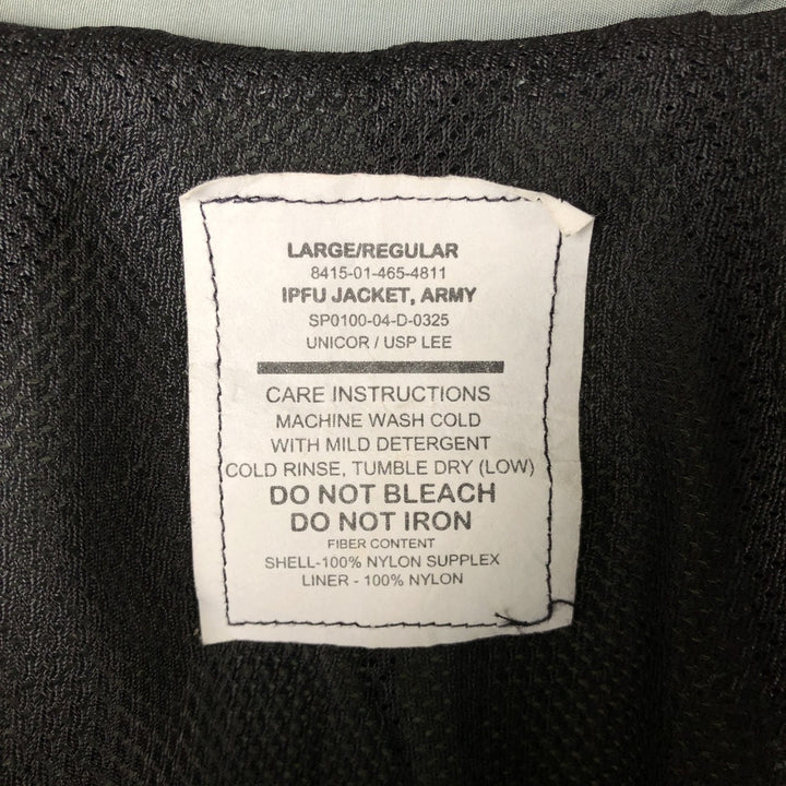 00'S USARMY IPFU Training Jacket Nylon Jacket Made in USA LARGE Nylon gray type Vintage Second Hand